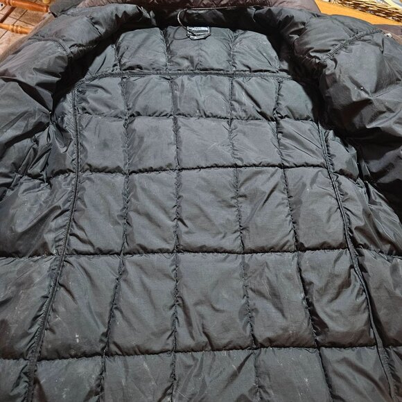 VTG The North Face Womens Long Puffer Coat L/G Brown Nylon Down Winter Jacket - Picture 9 of 16